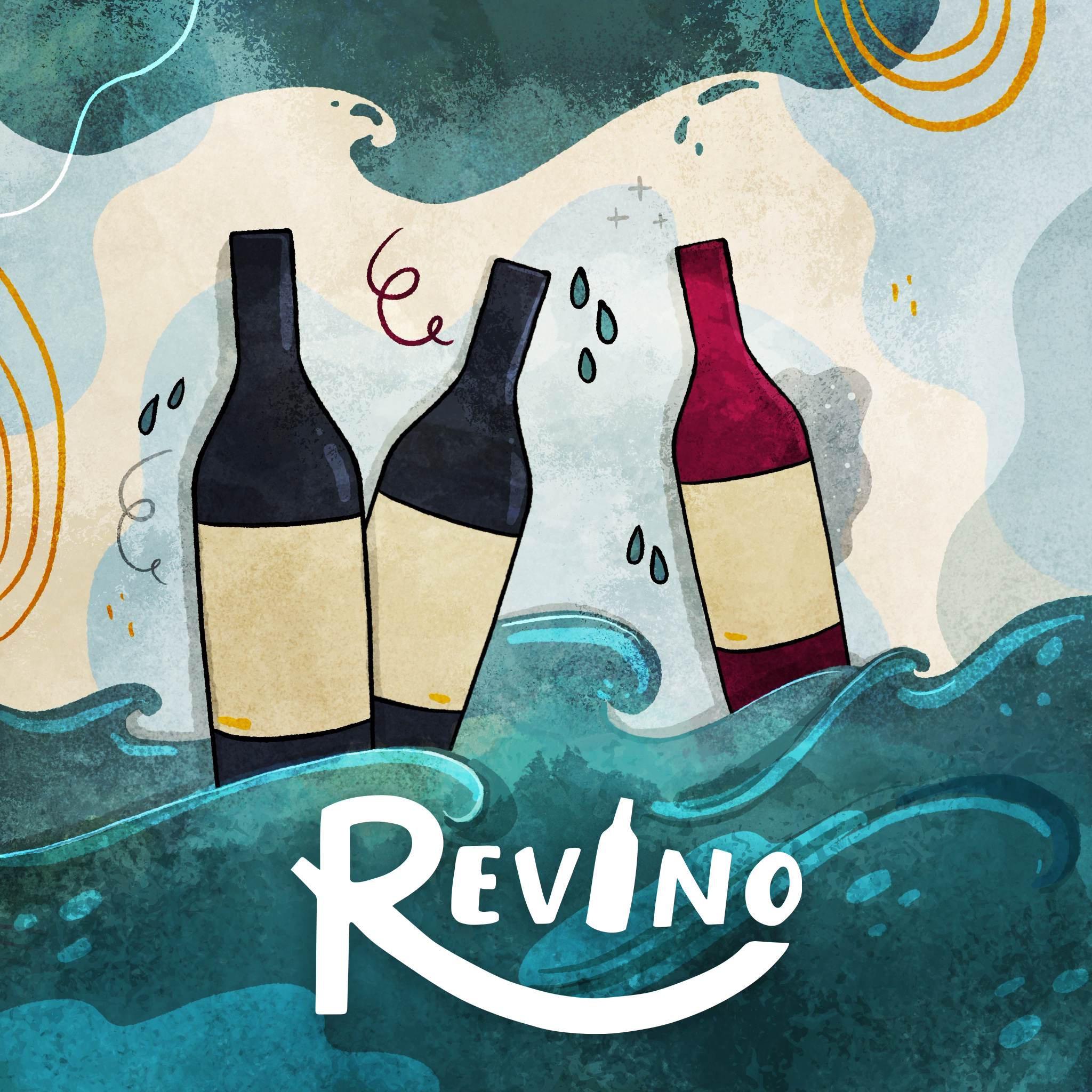 Revino Floating Bottles with Logo (1)